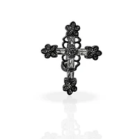 Sparkling Cross Flower Inverted Navel Barbell 14g