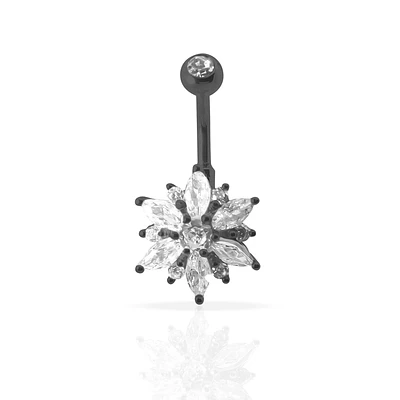 Fancy Power Flower Navel Barbell 14g