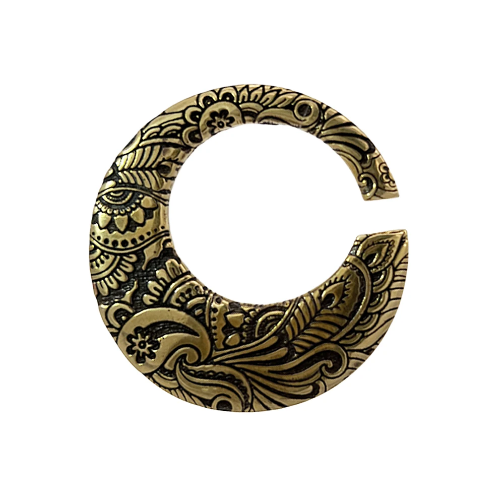 Brass Paisley Ear Weights 2g