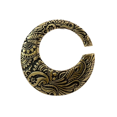 Brass Paisley Ear Weights 2g