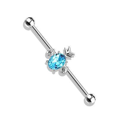PREMIUM Crystal Pineapple Industrial Barbell 14g