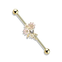 PREMIUM Flower Bunch Industrial Barbell 14g