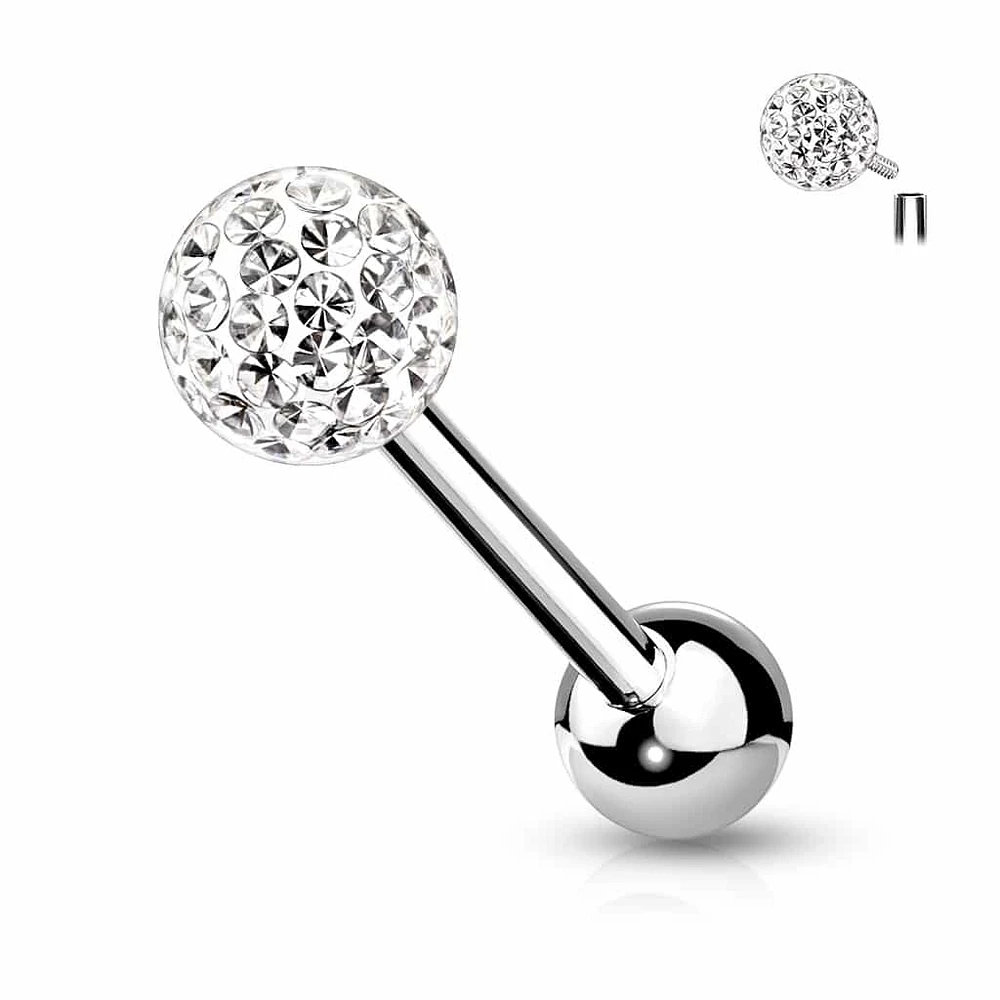 Internally Threaded Ferido Tongue Barbell 14g