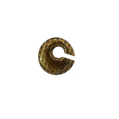Brass Flower Tile Ear Weights 0g