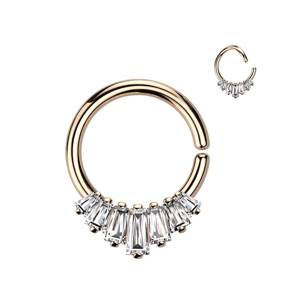 Claw-Set 7 Jewel Bendable Ring 18g