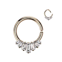 Claw-Set 7 Jewel Bendable Ring 18g