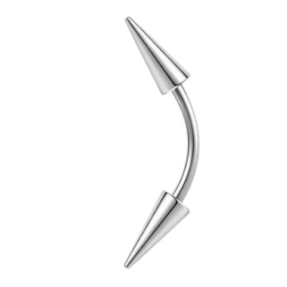 Cone Spike Curved Barbell 14g