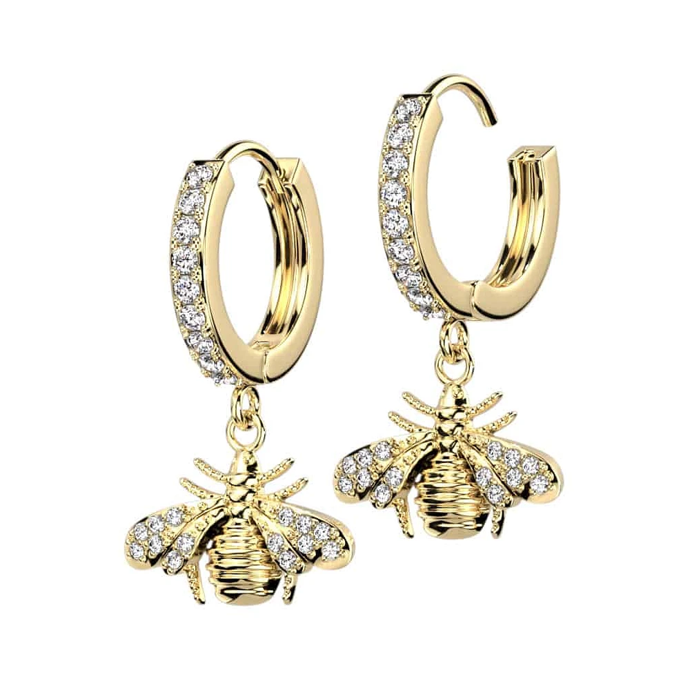 Bee Dangle Cuff Earrings