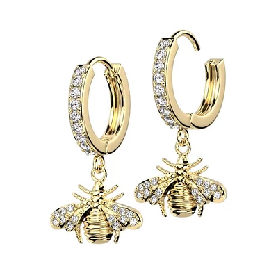 Bee Dangle Cuff Earrings