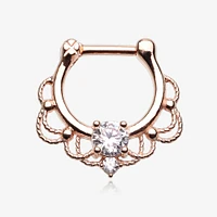 Filigree Claw-Set Crystal Clicker 16g