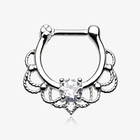 Filigree Claw-Set Crystal Clicker 16g