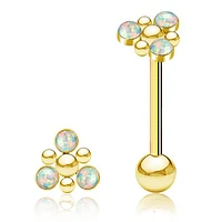 PREMIUM Stone Dotwork Tongue Barbell 14g