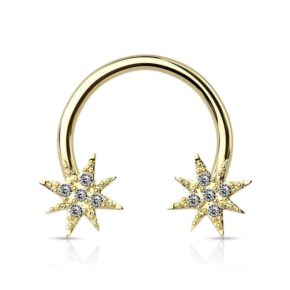 PREMIUM Starburst Circular Barbell 14g