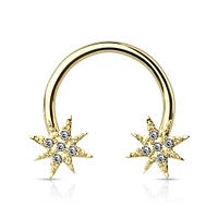 PREMIUM Starburst Circular Barbell 14g