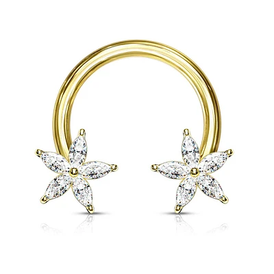PREMIUM Claw-Set Lily Circular Barbell 14g