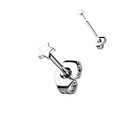 PREMIUM 3mm Top Threadless Star Earrings