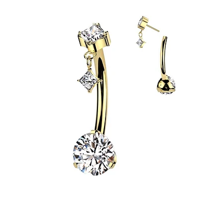 PREMIUM Luxe G23 Dangle Threadless Navel Barbell