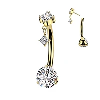 PREMIUM Luxe G23 Dangle Threadless Navel Barbell