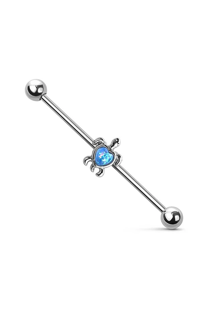 PREMIUM Sea Turtle Industrial Barbell 14g