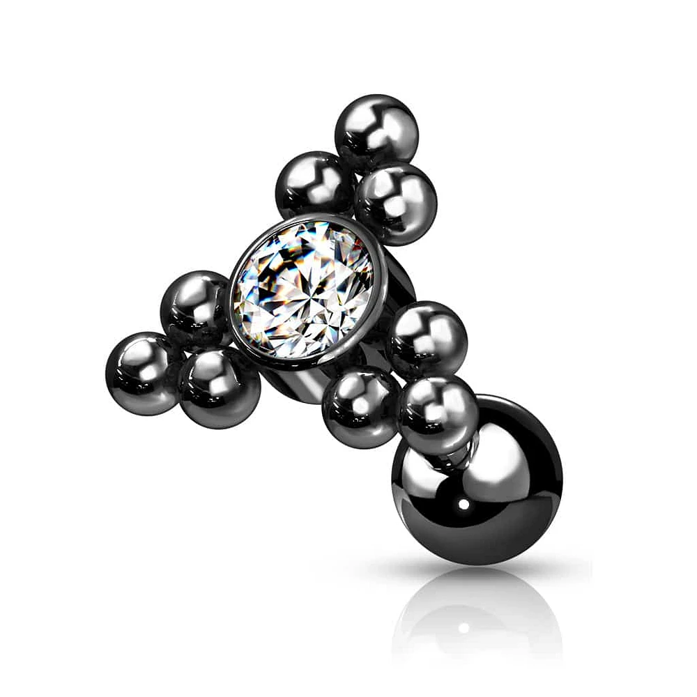 PREMIUM 9 Bead + Crystal Ball Back 16g