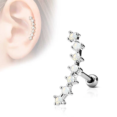 PREMIUM 7 Claw-Set Stone Cartilage Curve 16g
