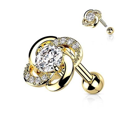 PREMIUM Channel-Set Flower Ball Back 16g