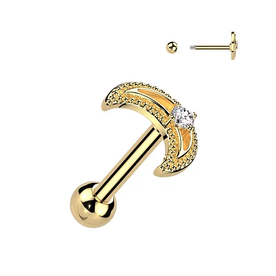 PREMIUM Claw-Set Crescent Moon Ball Back 16g