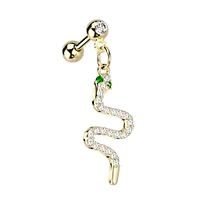 PREMIUM Jewelled Snake Ball Back Dangle 16g
