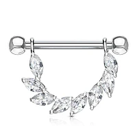 Crystal Leaves Nipple Shield 14g