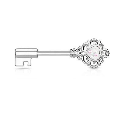 Opal Key Nipple Barbell 14g