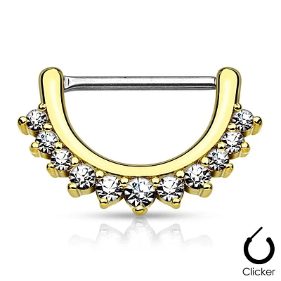Crystal Edge Nipple Clicker 14g