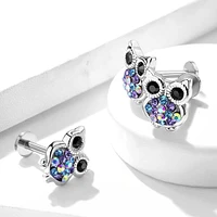 PREMIUM Colourful Owl Flat Back 16g