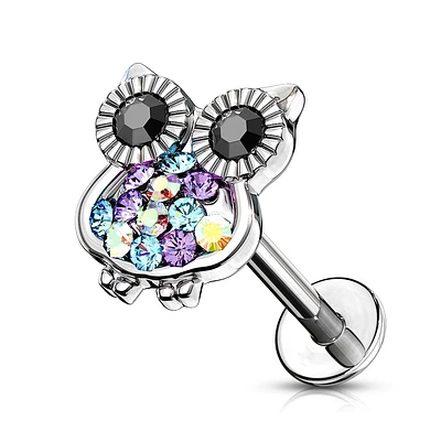 PREMIUM Colourful Owl Flat Back 16g