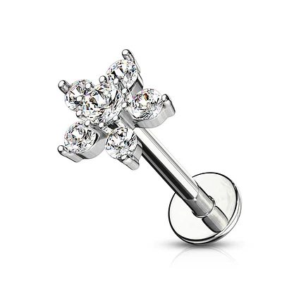 PREMIUM Claw-Set Flower Flat Back 16g