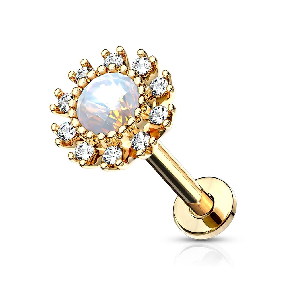 PREMIUM Halo Moonstone Flat Back 16g
