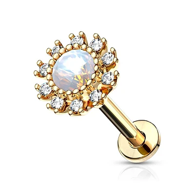 PREMIUM Halo Moonstone Flat Back 16g