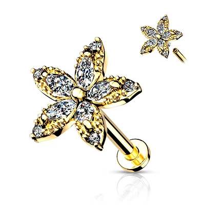 PREMIUM Claw-Set Lily Flat Back 16g