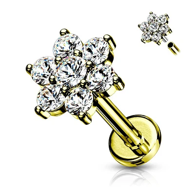PREMIUM Crystal Flower Flat Back 16g