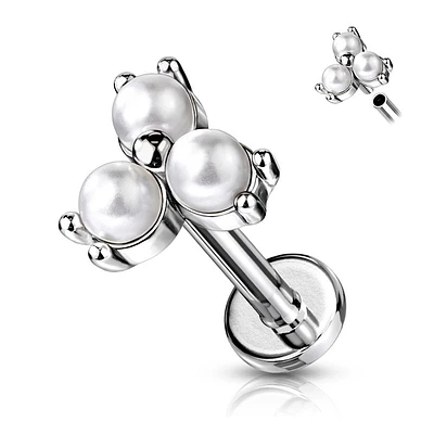 PREMIUM Pearl Triangle Flat Back 16g