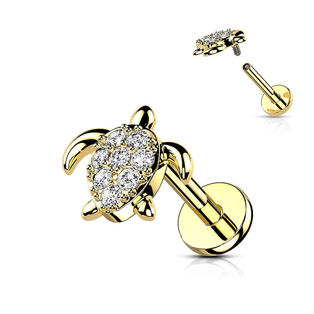 PREMIUM Crystal Turtle Flat Back 16g