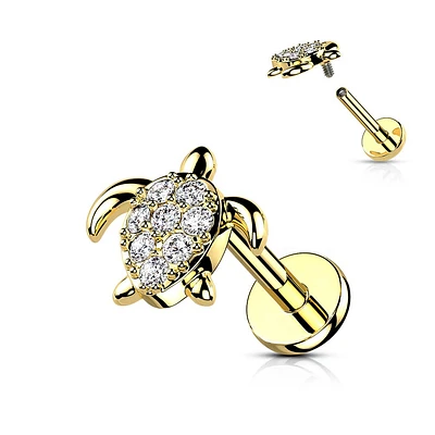 PREMIUM Crystal Turtle Flat Back 16g