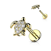 PREMIUM Crystal Turtle Flat Back 16g