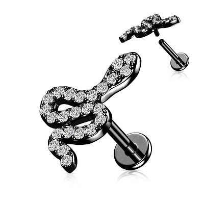 PREMIUM Jewelled Snake Flat Back 16g