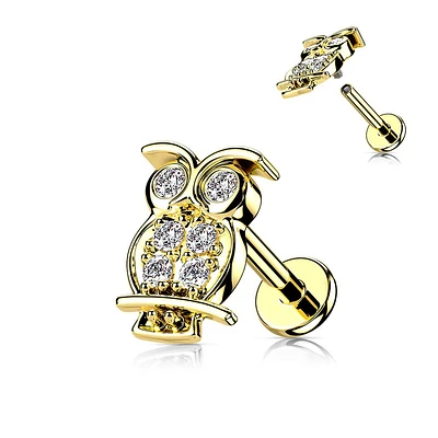 PREMIUM Crystal Owl Flat Back 16g