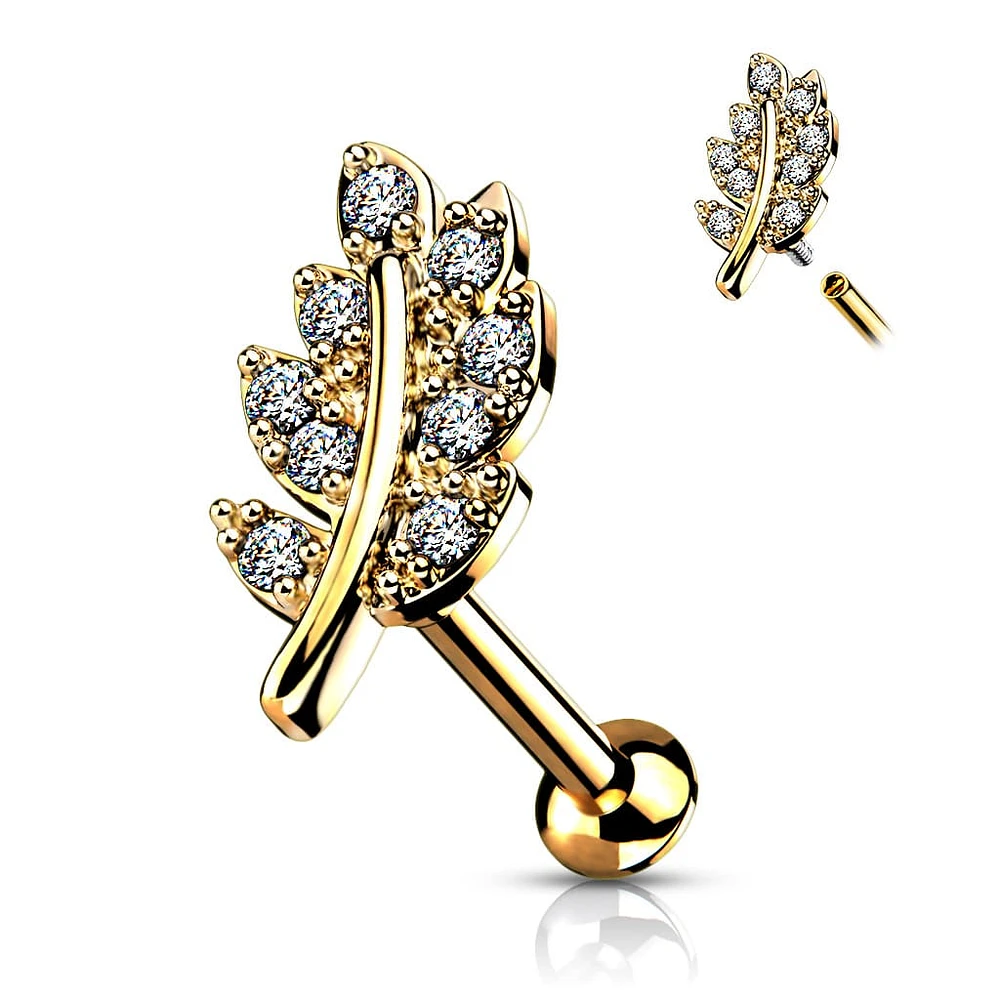 PREMIUM Crystal Leaf Flat Back 16g