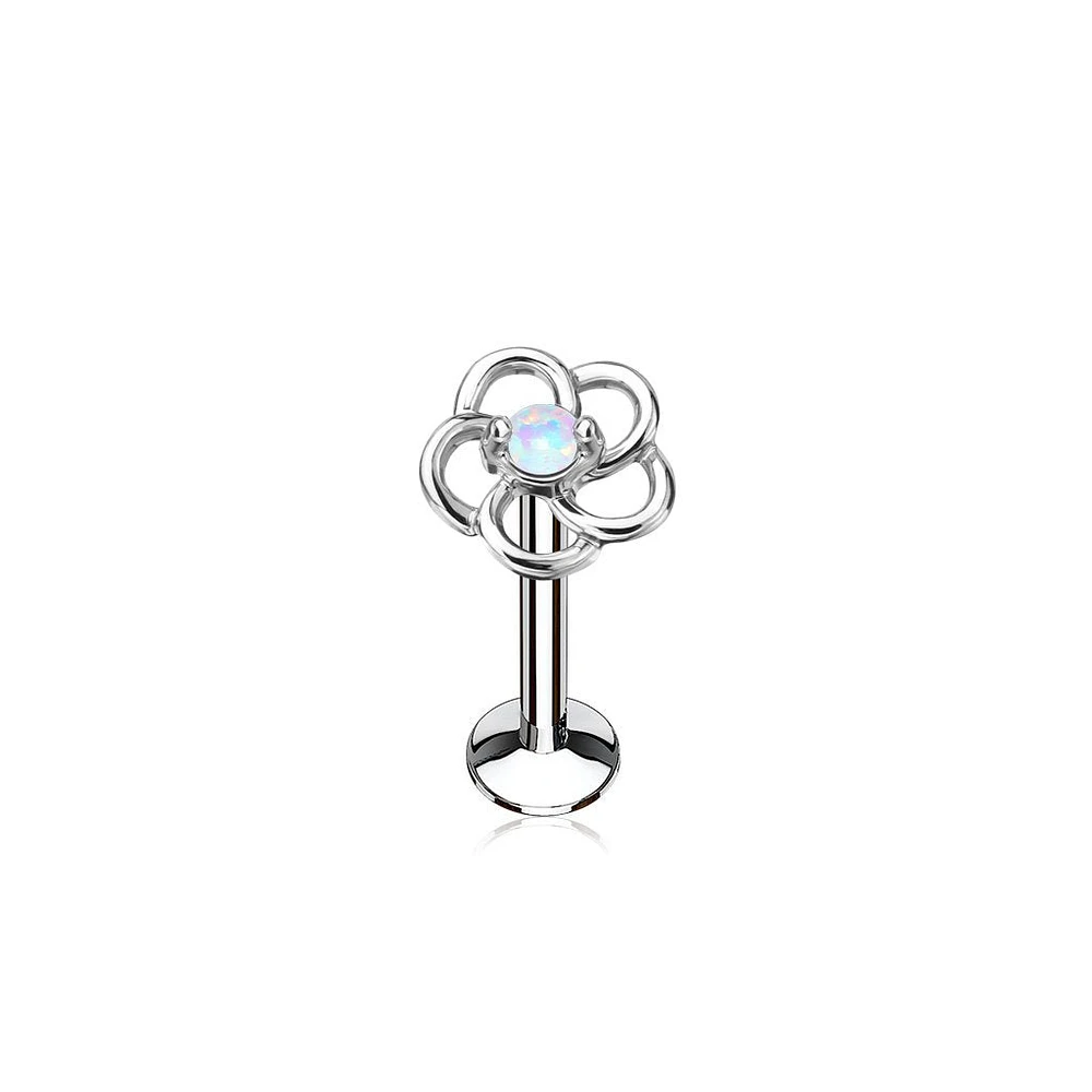 PREMIUM Hollow Flower Opal Flat Back 16g