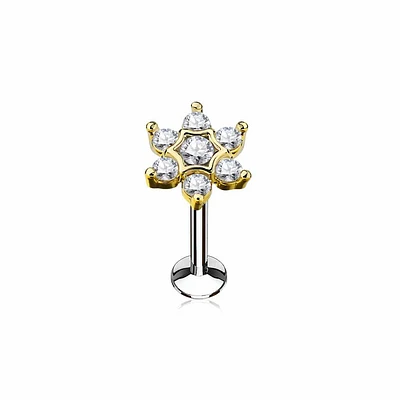 PREMIUM Claw + Bezel Flower Flat Back 16g