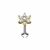 PREMIUM Claw + Bezel Flower Flat Back 16g