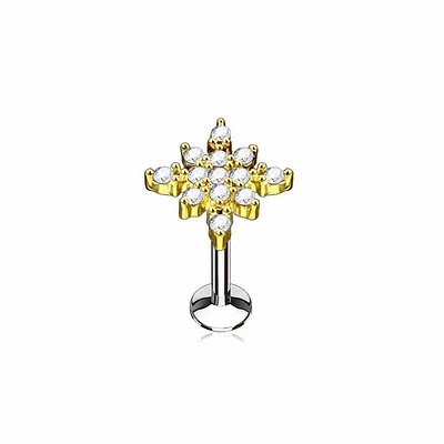 PREMIUM Crystal Starburst Flat Back 16g