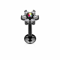 PREMIUM PVD Two-Tone Flower Flat Back 16g